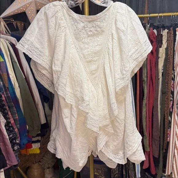 Free People White Lace Blouse - Picture 8 of 11